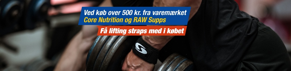 2 Advent! Kb for 500 kr. fra varemrket Core Nutrition eller RAW Supps, og f Lifting Straps med i kbet